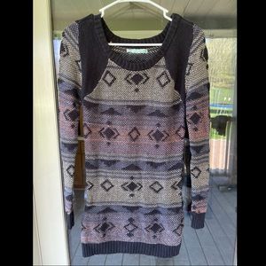 Colorful sweater tunic